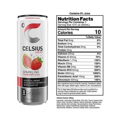 CELSIUS Energy Drink RTD Celsius Size: 12 Cans Flavor: Blue Razz Lemonade (Fizz Free & Brand New), Astro Vibe, Galaxy Vibe, Cosmic Vibe, Oasis Vibe, Lemon Lime, Fantasy Vibe, Sparkling Grape Rush, Mango Passionfruit, Arctic Vibes, Strawberry Lemonade, Str