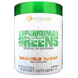 Alpha Lion Superhuman Greens Vitamins Alpha Lion Size: 30 Servings Flavor: Manchild Mango