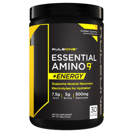 R1 Essential Amino 9 + Energy Aminos Rule One Size: 30 Servings Flavor: Golden Gummy Bear