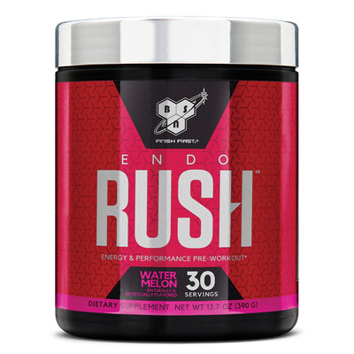 EndoRush Pre-Workout BSN Size: 30 Servings Flavor: Island Cooler, Watermelon, Sour Candy, Blue Raz, Fruit Punch