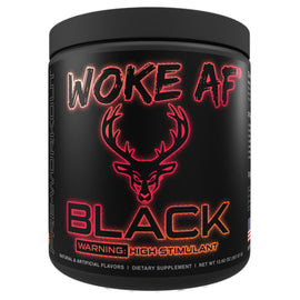 Bucked Up Woke AF Black High Stimulant Pre Workout Pre-Workout Bucked Up Size: 30 Servings Flavor: Sets on the Beach (Orange Cranberry Peach)