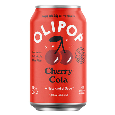 Olipop Prebiotic Healthy Soda RTD Olipop Size: 12 Cans Flavor: Cherry Cola