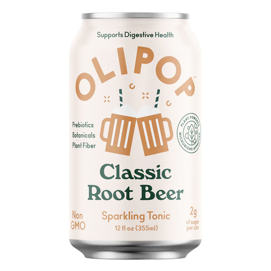 Olipop Prebiotic Healthy Soda RTD Olipop Size: 12 Cans Flavor: Classic Root Beer