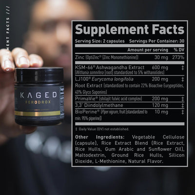 Kaged Ferodrox Testosterone Support KAGED Size: 60 Vegetable Capsules