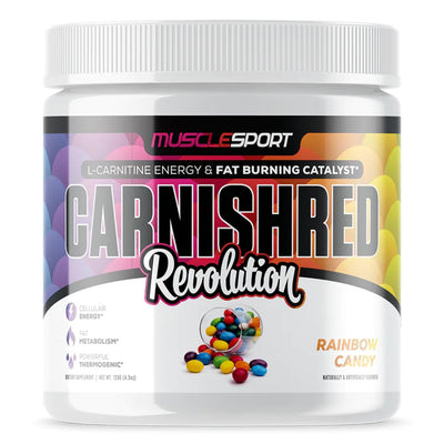 Musclesport CarniShred™ Non Stim Fat Burner - Workout Catalyst Musclesport Size: 60 Servings Flavor: Rainbow Candy