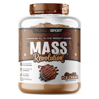 Musclesport Mass Revolution Mass Gainer Protein Musclesport Size: 15 servings Flavor: Vanilla, Chocolate, Cookies & Cream