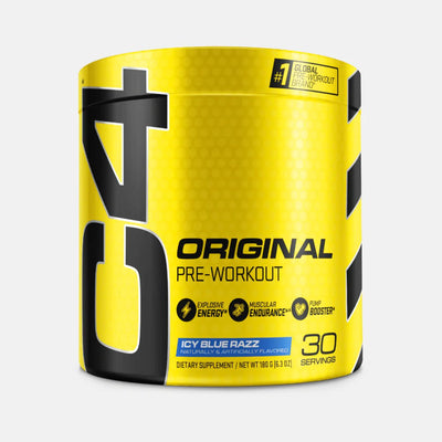 C4 Original Pre Workout Pre-Workout Cellucor Size: 30 Servings Flavor: Icy Blue Razz