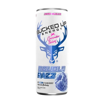 Bucked Up Energy Drink Energy Drink Bucked Up Size: 12 Pack Flavor: Double Razz x Cavinder Twins