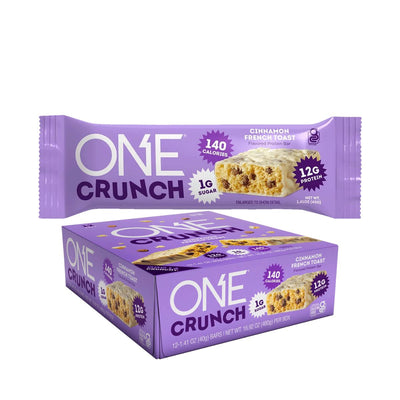 ONE Crunch Healthy Snacks ONE Size: 12 Bars Flavor: Cinnamon French Toast, Marshmallow Treat, Peanut Butter Chocolate Chip