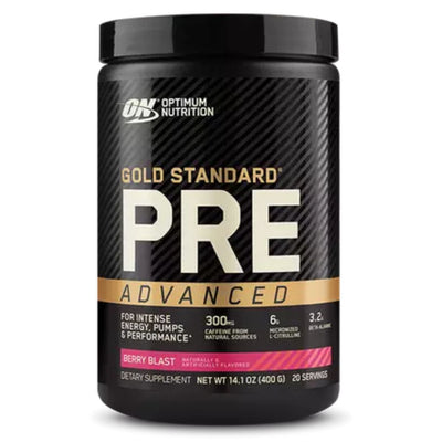 Optimum Nutrition Gold Standard Pre-Advance Pre-Workout Optimum Nutrition Size: 20 Servings Flavor: Berry Blast