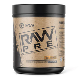 Get Raw Nutrition Pre Pre-Workout Get Raw Nutrition Size: 40 Servings Flavor: Blue Punch, Peach Rings