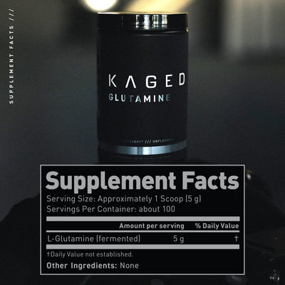 Kaged Glutamine Powder Muscle Recovery KAGED Size: 100 Servings, 60 Servings Flavor: Unflavored