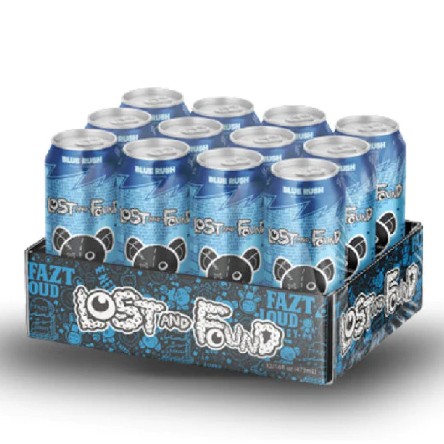 Lost and Found Energy Drink Energy Drink Lost & Found Size: 12 Cans Flavor: Cherry Lemonade, Glacier Burst, Blue Rush, Orange Splash, Grape Fizz