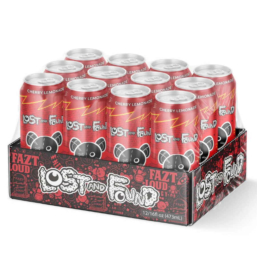 Lost and Found Energy Drink Energy Drink Lost & Found Size: 12 Cans Flavor: Cherry Lemonade, Glacier Burst, Blue Rush, Orange Splash, Grape Fizz