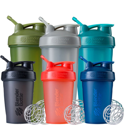 Classic BlenderBottle Accessories Blender Bottle Size: 20 Oz., 28 Oz. Color: Coral, Full White, Triple Black, Army Green, Black/Clear, Navy, Plum, Cyan, Teal, Pebble Grey, Pink, Swole Patrol (Limited)