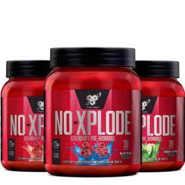 N.O.-Xplode Pre-Workout BSN Size: 30 Servings, 60 Servings Flavor: Grape, Blue Raz, Fruit Punch, Green Apple, Watermelon, Scorched Cherry, Pineapple Vice