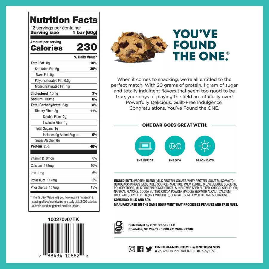 ONE Bar Healthy Snacks ONE Size: 12 Bars Flavor: Peanut Butter Cup, Pumpkin Pie, Birthday Cake, Lemon Cake, Cookies and Creme, Peanut Butter Pie, Blueberry Cobbler, Cinnamon Roll, Maple Glazed Doughnut, S&