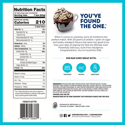 ONE Bar Healthy Snacks ONE Size: 12 Bars Flavor: Peanut Butter Cup, Pumpkin Pie, Birthday Cake, Lemon Cake, Cookies and Creme, Peanut Butter Pie, Blueberry Cobbler, Cinnamon Roll, Maple Glazed Doughnut, S'Mores, Fruity Cereal, Almond Bliss, Chocolate Chip