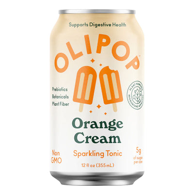 Olipop Prebiotic Healthy Soda RTD Olipop Size: 12 Cans Flavor: Tropical Punch, Cherry Cola, Cream Soda, Classic Grape, Strawberry Vanilla, Classic Root Beer