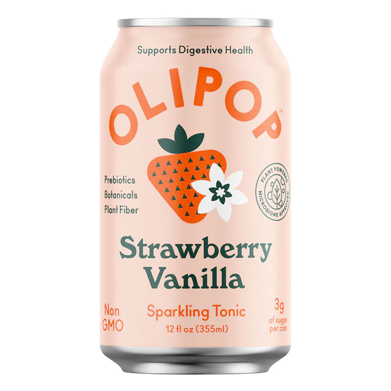 Olipop Prebiotic Healthy Soda RTD Olipop Size: 12 Cans Flavor: Tropical Punch, Cherry Cola, Cream Soda, Classic Grape, Strawberry Vanilla, Classic Root Beer