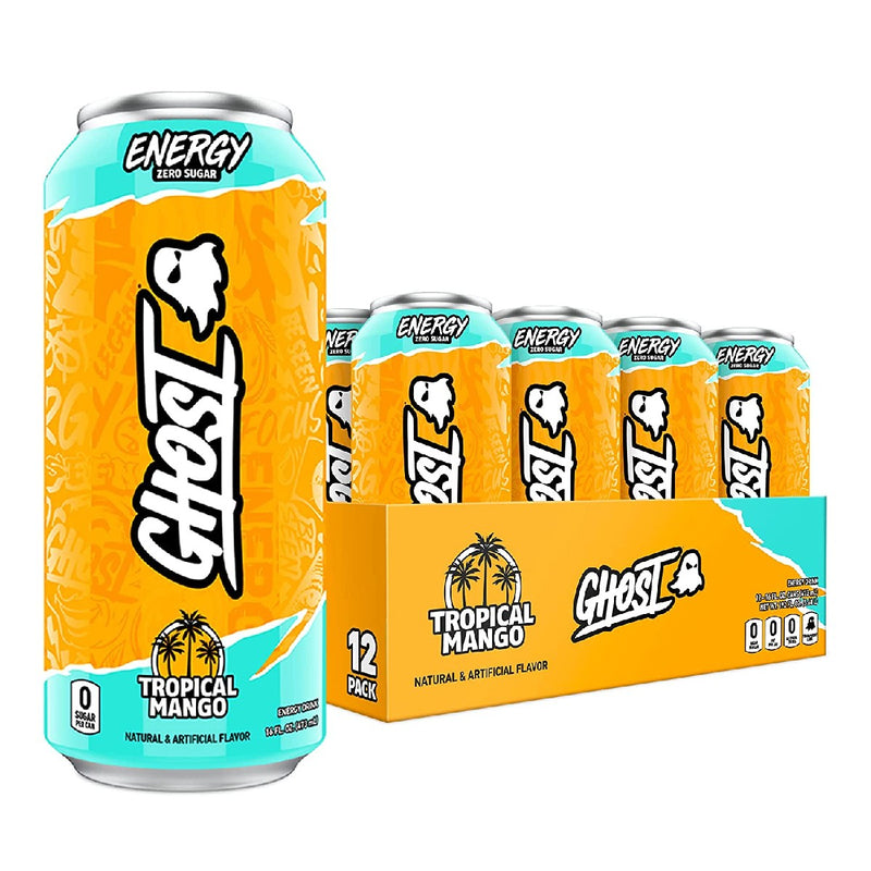 GHOST Energy Drink Energy Drink GHOST Size: 12 Cans Flavor: Tropical Mango