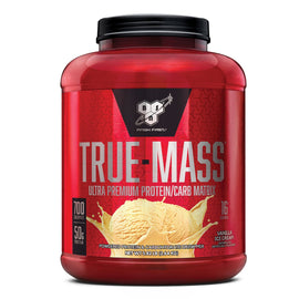 True-Mass Mass Gainers BSN Size: 5.82 Lbs. Flavor: Chocolate MilkShake, Strawberry Milkshake, Vanilla Ice Cream, Cookies & Cream