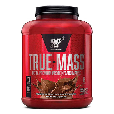 True-Mass Mass Gainers BSN Size: 5.82 Lbs. Flavor: Chocolate MilkShake, Strawberry Milkshake, Vanilla Ice Cream, Cookies & Cream