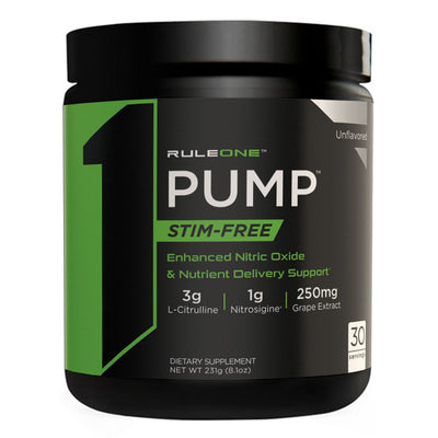 R1 Pump Pump Pre Workout Rule One Size: 30 Servings Flavor: Unflavored