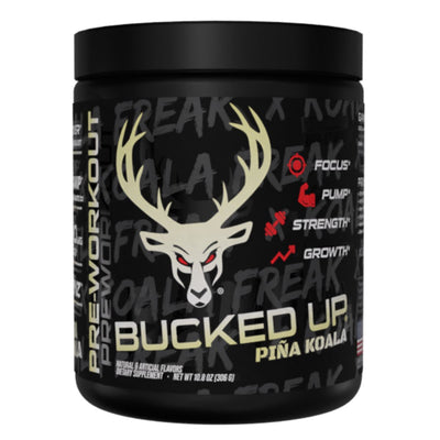 Bucked Up Koala Freak Pre Workout - Calum Von Moger Pre-Workout Bucked Up Size: 30 Servings Version: Bucked Up Flavor: Piña Koala (Pina Colada)