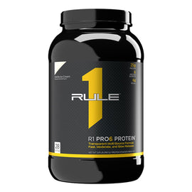 R1 Pro6 Protein Protein Rule One Size: 2 Lbs. Flavor: Chocolate Fudge, Vanilla Ice Cream, Cookies and Cream