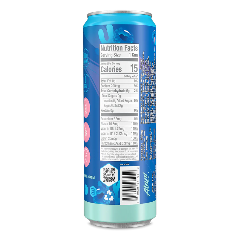 Alani Nu Energy Drinks Energy Drink Alani Nu Size: 12 Cans Flavor: Cherry Twist (NEW), Cosmic Stardust, Tropsicle, Mimosa, Cherry Slush, Watermelon Wave, Hawaiian Shaved Ice, Blue Slush by Whitney Simmons, Dream Float (Orange Creamsicle), Breezeberry, Kim