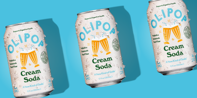 Olipop Prebiotic Healthy Soda RTD Olipop Size: 12 Cans Flavor: Tropical Punch, Cherry Cola, Cream Soda, Classic Grape, Strawberry Vanilla, Classic Root Beer