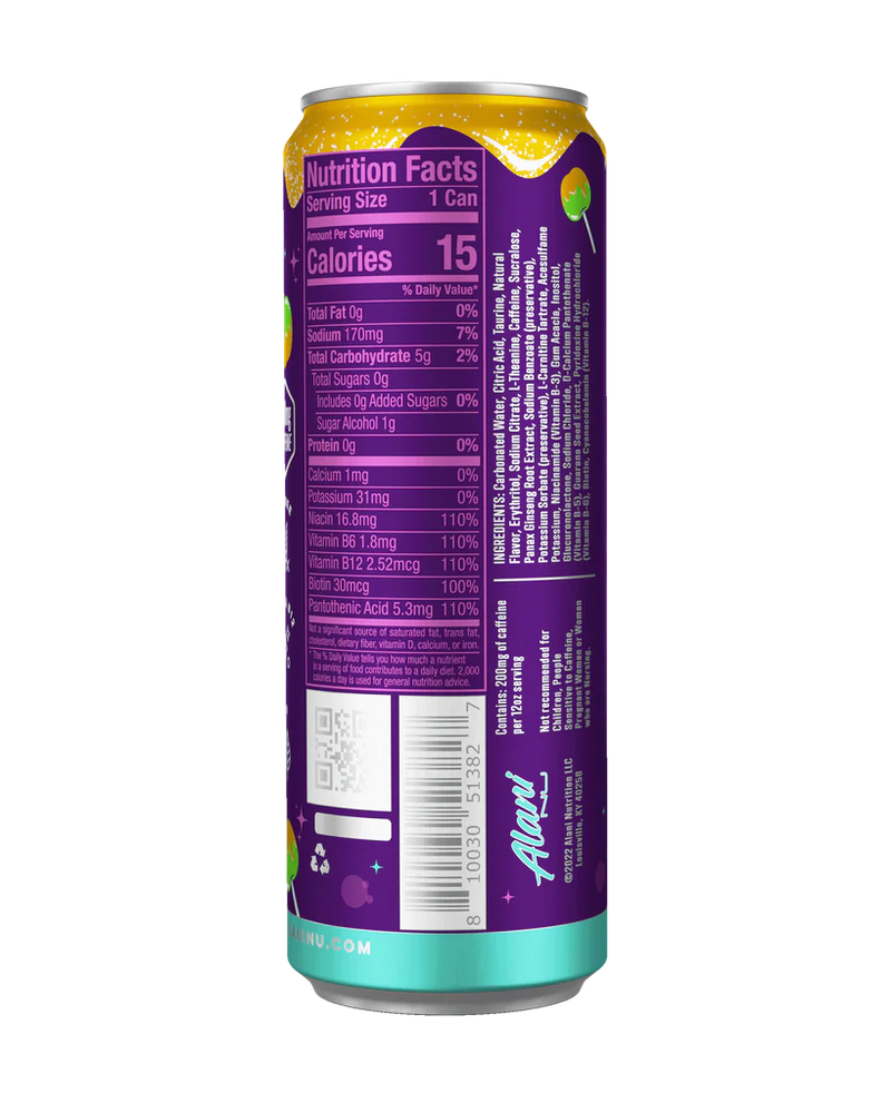 Alani Nu Energy Drinks Energy Drink Alani Nu Size: 12 Cans Flavor: Cherry Twist (NEW), Cosmic Stardust, Tropsicle, Mimosa, Cherry Slush, Watermelon Wave, Hawaiian Shaved Ice, Blue Slush by Whitney Simmons, Dream Float (Orange Creamsicle), Breezeberry, Kim